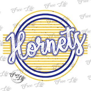 Hornets PNG Download, Gold Blue Hornets Digital Art Download, Hornets Mascot Download, Hornets Mom, School Spirit Design, Hornets Download