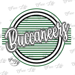 Buccaneers PNG Download, Buccaneers Digital Download, Buccaneers Mascot Download, Bucanners Mom Png, Green Buccaneers School Spirit Design
