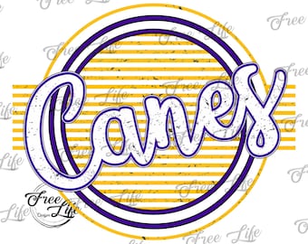 Canes PNG Download, Canes PNG Digital Art Download, Canes Mascot Download, Canes Mom, Gold and Purple Canes School Mascot Png, School Spirit