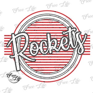 Rockets PNG Download, Rockets Digital Art Download, Rockets Mascot Download, Rockets Mom, Red Rockets School Mascot Png, School Spirit Png