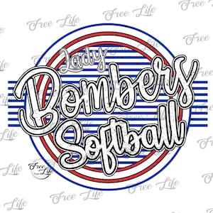 Lady Bombers Softball PNG Download, Bombers School Mascot, Bombers Softball Digital Download, Bombers Mascot Download, School Spirit Design