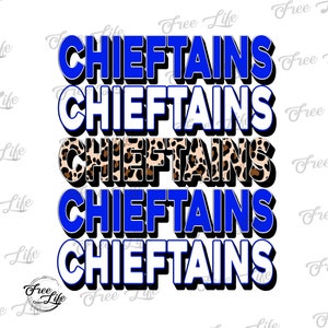 Chieftains PNG Download, Chieftains Digital Art Download, Chieftains Mascot Download, Blue Chieftains School Mascot Png, Chieftains Mom