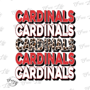 Cardinals PNG Download, Cardinals Digital Art Download, Cardinals Mascot Download, Cardinals Mom Png, Red & Black Cardinals School Mascot