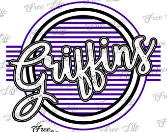 Griffins PNG Download, Griffins Digital Art Download, Griffins Mascot Download, Griffins Mom, Purple Griffins School Mascot, School Spirit