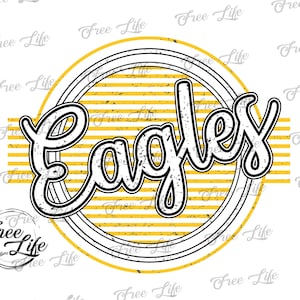 Eagles PNG Download, Eagles PNG Digital Art Download, Eagles Mascot Download, Eagles Mom Png, Gold Eagles School Mascot, School Spirit Png