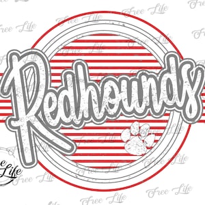 Redhounds PNG Download, Redhounds PNG Digital Art Download, Redhounds Mascot Download, Redhounds Mom, Redhounds School Mascot Png