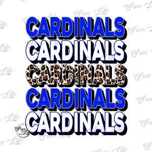 Cardinals PNG Download, Cardinals Digital Art Download, Cardinals Mascot Download, Cardinals Mom Png, Royal Blue Cardinals School Mascot