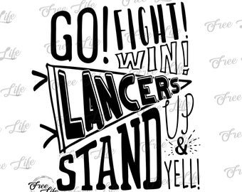 Lancers PNG Download, Go Lancers School Mascot Png, Lancers PNG Digital Art Download, Lancers Mascot Download, Lancers Mom Png and Svg
