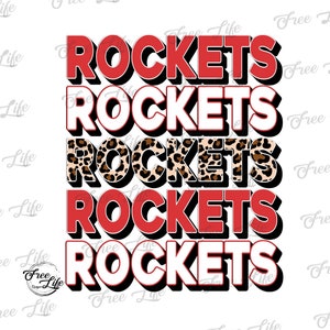 Rockets PNG Download, Rockets Digital Art Download, Rockets Mascot Download, Rockets Mom, Red Rockets School Mascot Png, School Spirit Png