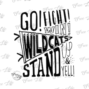 Wildcats PNG Download, Wildcats SVG Digital Art Download, Wildcats Mascot Download, Wildcats Mom Png, Wildcats School Mascot Design