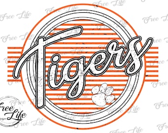 Tigers PNG Download, Tigers Digital Art Download, Tigers Mascot Download, Tigers Mom Png, Orange Tigers School Mascot Png, Tiger Mom
