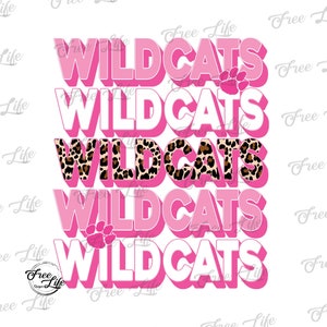 Wildcats PNG Download, Wildcats Digital Art Download, Wildcats Mascot Download, Wildcats Mom Png, Pink Wildcats School Mascot Png