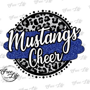 Mustangs Cheer PNG Download, Mustangs School Mascot, Mustangs Digital Art Download, Mustangs Download, Mustangs Mom, School Spirit Design