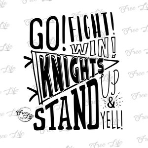 Knights PNG Download, Knights SVG Digital Art Download, Knights Mascot Download, Knights Mom, Knights School Mascot, Knights Printable