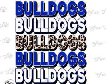 Bulldogs PNG Download, Blue Bulldogs Digital Art Download, Bulldogs Mascot Download, Bulldogs Mom Png,  Bulldogs School Mascot Png