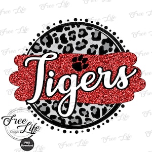 Tigers PNG Download, Tigers Digital Art Download, Tigers Mascot Download, Tigers Mom Png, Red Tigers School Mascot Png, Tiger Mom Printable