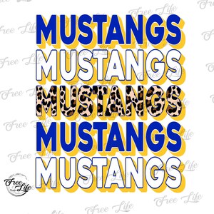 Mustangs PNG Download, Mustangs School Mascot Png, Mustangs Digital Art Download, Mustangs Download, Mustangs Mom, School Spirit Design