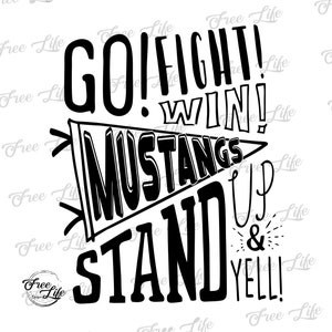 Mustangs PNG Download, Go Mustangs School Mascot Svg, Mustangs PNG Digital Art Download, Mustangs Mascot Download, Mustangs Mom Png and Svg