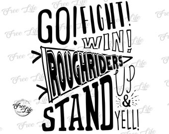 Roughriders PNG Download, Roughriders Digital Art Download, Roughriders Mascot Download, Go Roughriders School Mascot Png and Svg