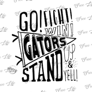 Gators PNG Download, Gators SVG Digital Art Download, Gators Mascot Download, Gators Mom Png, Gators School Mascot, School Spirit Design
