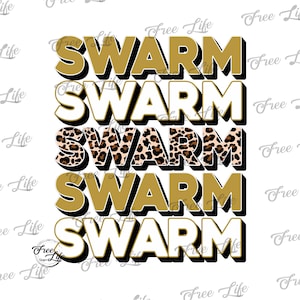 Swarm PNG Download, Swarm Digital Art Download, Swarm Mascot Download, Swarm Mom, Vegas Gold Swarm School Mascot Png, School Spirit Design