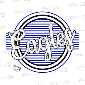 Eagles PNG Download, Eagles PNG Digital Art Download, Eagles Mascot Download, Eagles Mom Png, Royal Blue Eagles School Mascot Png