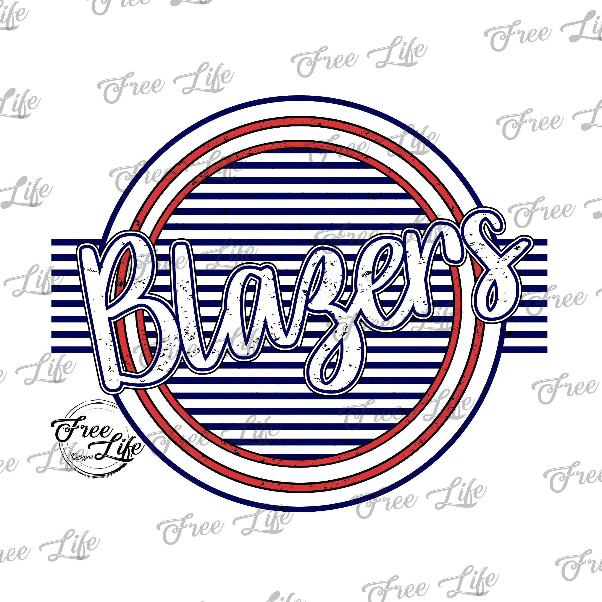 Blazers PNG Download, Blazers Digital Art Download, Blazers Mascot Download, Blazers Mom, Navy and Red Blazers School Mascot, Blazers Design