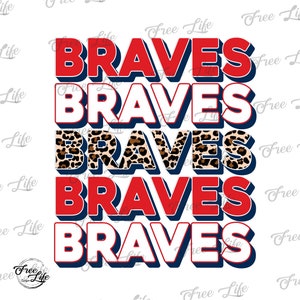 Braves PNG Download, Red Navy Braves Digital Art Download, Braves Mascot Download, Braves Mom, Braves School Mascot, School Spirit Design
