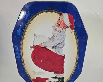 Vintage 1998 Snickers Candy Limited Edition Normal Rockwell Holiday Tin