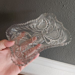 Vintage Cut Glass Tray/Relish Dish With a Variety of Cuts