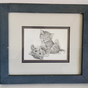 猫絵V.Miller Vintage V Miller Kittens Cats Art Print Framed - Etsy