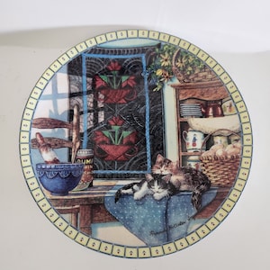Vintage Lazy Morning Collector&#39;s Plate Cozy Country Corners A Sunny Spot Collectible Plate