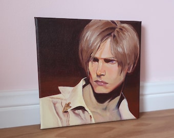 Leon Kennedy - Resident Evil 4 - Pintura acrílica original