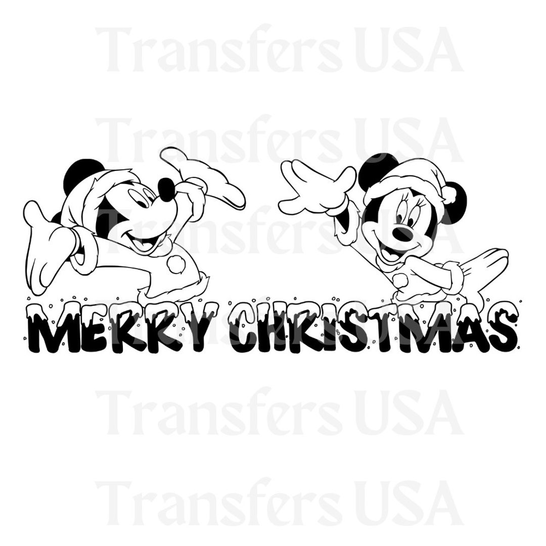 Merry Christmas Mickey SVG Cricut Cut File, Disneyland Christmas Svg