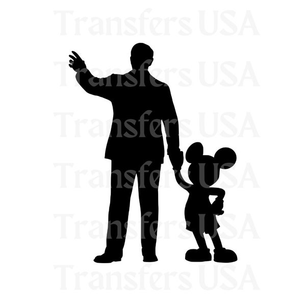 Walt and Mickey Partners Statue SVG Cricut Cut File, Disneyland svg, Family Trip Png