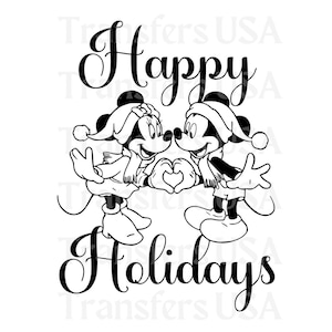 Vintage Disneyland Christmas svg, Happy Holidays Mickey Ears SVG Cricut Cut File, Christmas disneyland Family trip