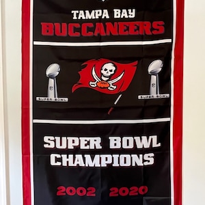 Tampa Bay Buccaneers Super Bowl Meisterschaft Banner Flagge Wandkunst