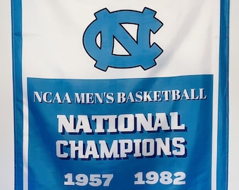 North Carolina NCAA National Championship Banner Flag Wall Art
