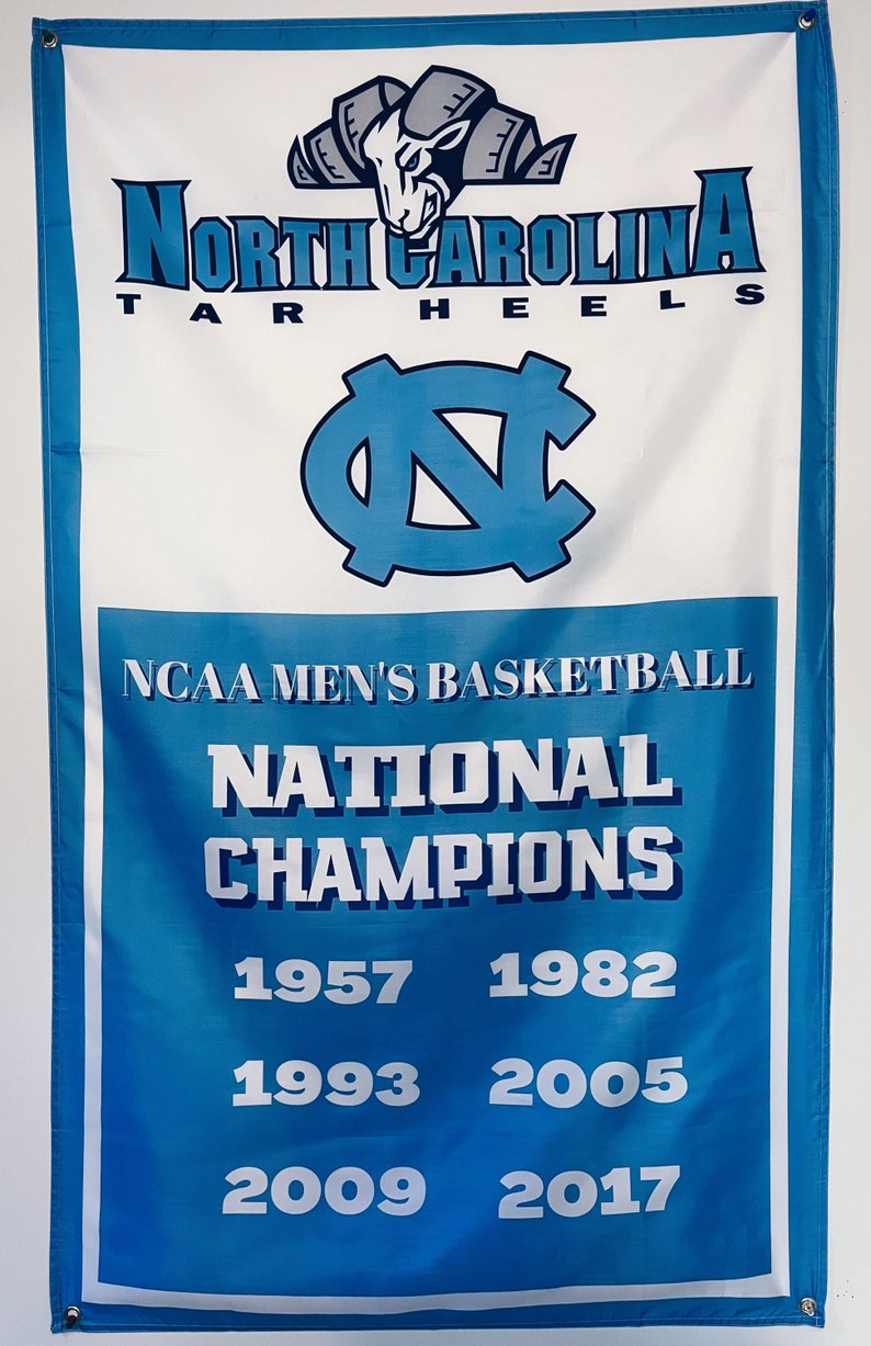 Arte de pared con bandera del Campeonato Nacional de la NCAA de Carolina del Norte imagen 1
