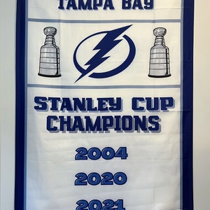 Tampa Bay Lightning Stanley Cup Banner Flag Wall Art