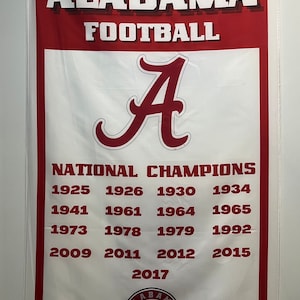Alabama National Championship Banner Flag Wall Art