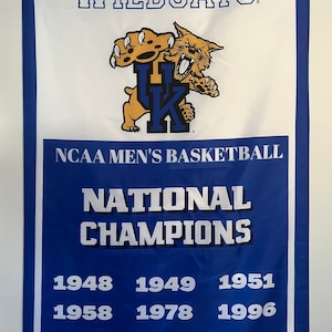 University of Kentucky NCAA National Championship Banner Flag Wall Art