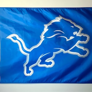  Detroit Lions Banner Window Wall Hanging Flag with Suction Cup  : Sports & Outdoors