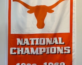 Texas National Championship Banner Flag Wall Art