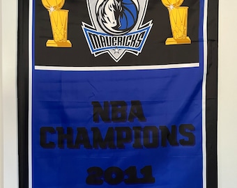 Dallas Mavericks NBA Championship Banner Flag Wall Art