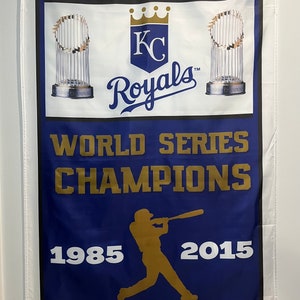 Kansas City Royals World Series Championship Banner Flag Wall Art