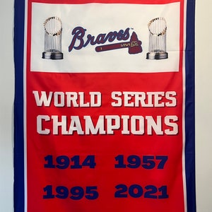 Atlanta Braves World Series Championship Banner Flag Wall Art