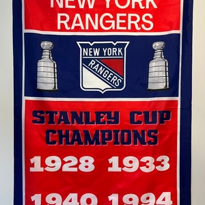 New York Rangers Stanley Cup Banner Flag Wall Art