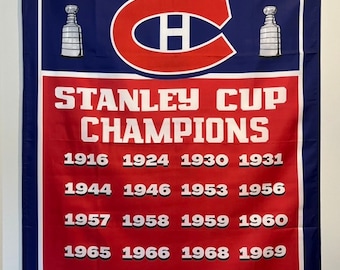 Montréal Canadiens Stanley Cup Banner Flag Wall Art