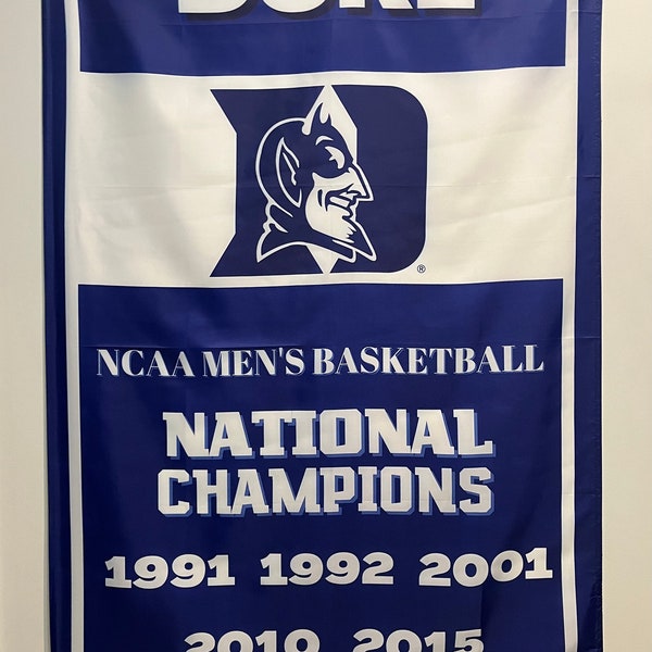 Duke NCAA National Championship Banner Flag Wall Art